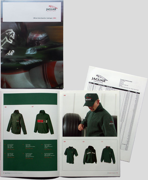 Jaguar Racing, Official Merchandise Catalogue