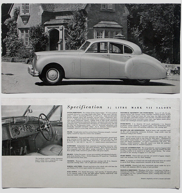 Jaguar Mk VII leaflet