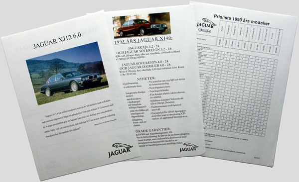 Leaflets Jaguar and Daimler