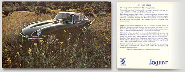 Jaguar E-type postcard