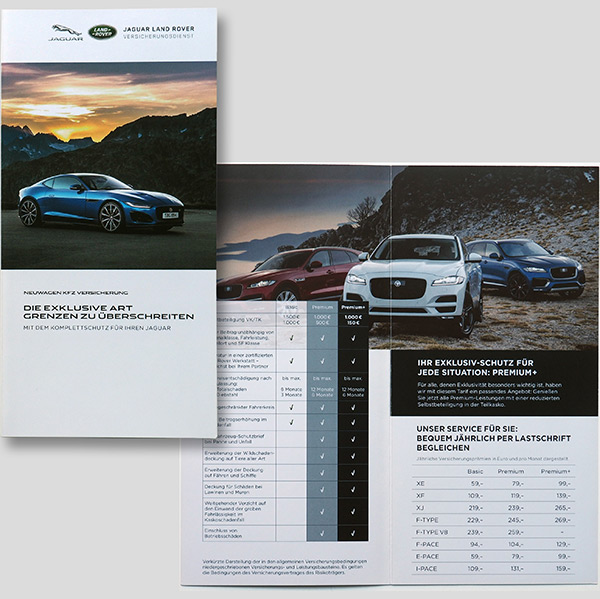 Brochure Jaguar Land Rover Versicherungsdienst 2020