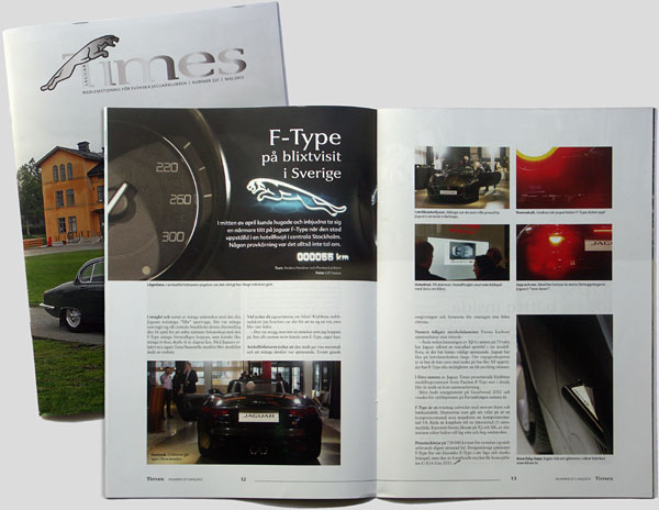 F-type i Jaguar Times nr 221, maj 2013.