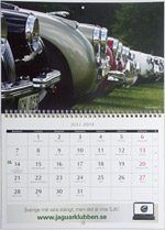 Svenska Jaguarklubbens kalender 2014, uppslag juli.