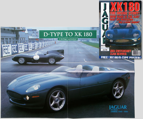 Affisch Jaguar XK180 + Jaguar D-Type