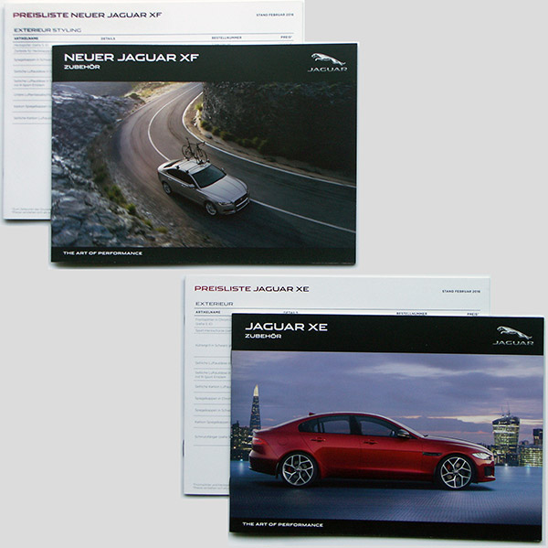 Jaguar XF och Jaguar XE brochures