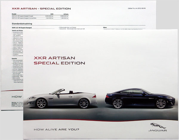 Reklamblad Jaguar XKR