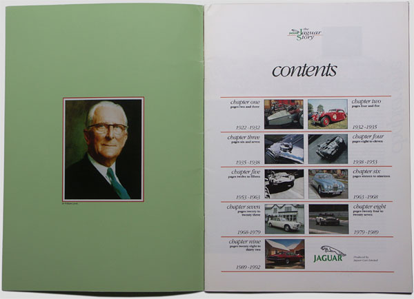 Brochure The Jaguar Story, 1922 - 1992