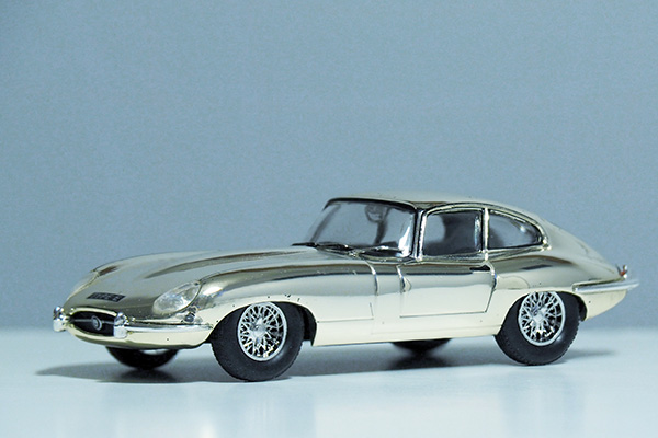 Jaguar E-Type Coupé Series 1, Editons Atlas Silver-Cars Collection, nr 7687103, modellbil